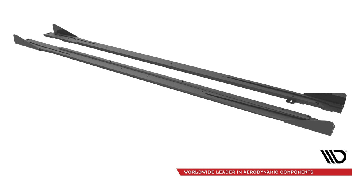 Maxton Design Street Pro Side Skirts Diffusers + Flaps Audi S3 / A3 S-Line 8Y