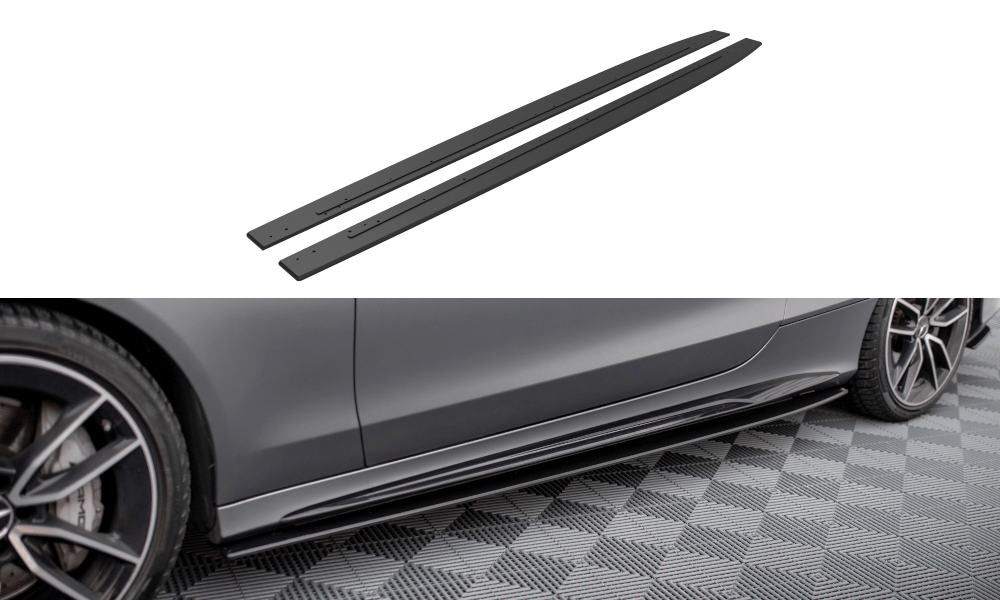 Maxton Design Street Pro Side Skirts Diffusers Mercedes-AMG C43 Coupe C205 Facelift