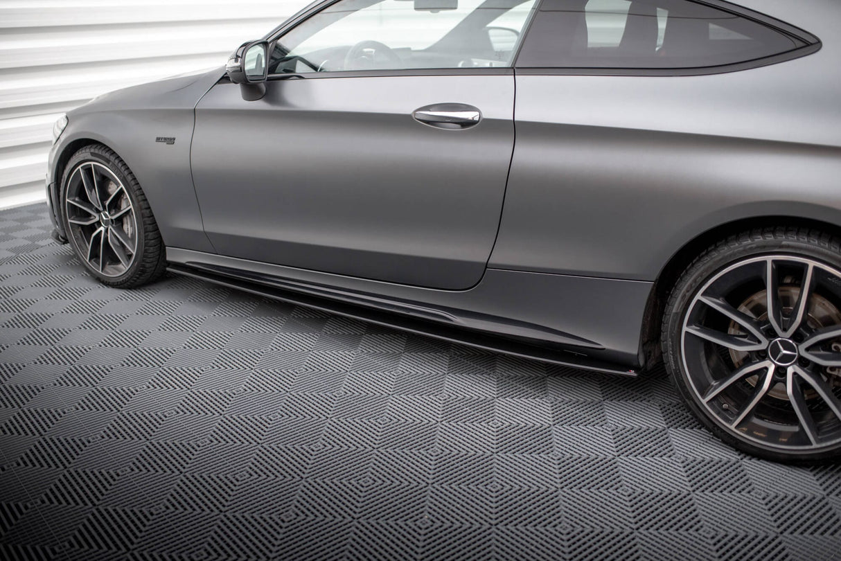 Maxton Design Street Pro Side Skirts Diffusers Mercedes-AMG C43 Coupe C205 Facelift