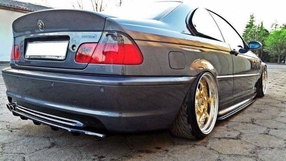 Maxton Design Central Rear Splitter For BMW 3 E46 M-Package Coupe (With Vertical Bars)