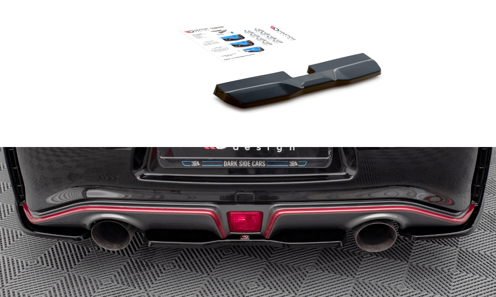 Maxton Design Central Rear Splitter For Nissan 370Z Nismo Facelift