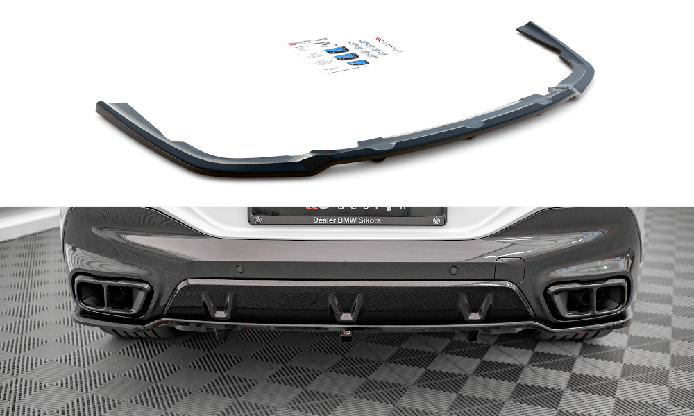 Maxton Design Central Rear Splitter (With Vertical Bars) BMW X6 M-Pack G06