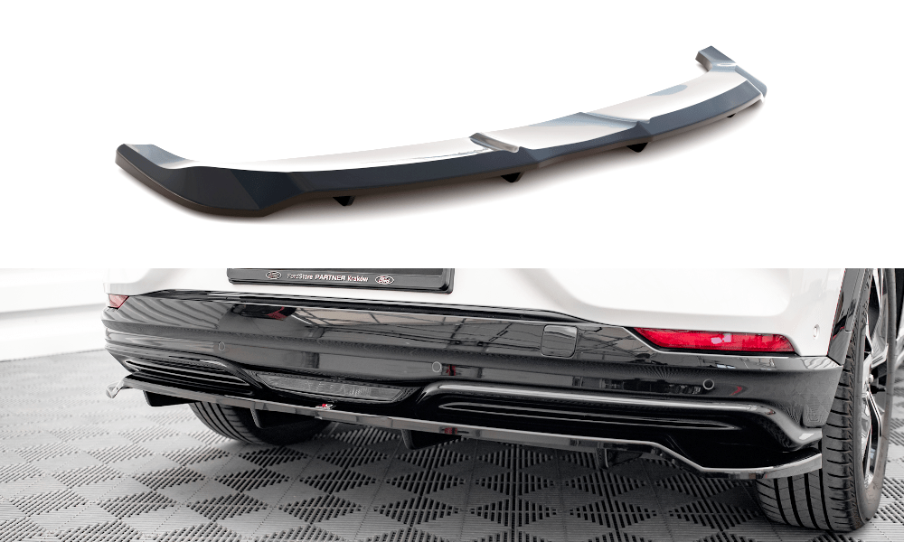 Maxton Design Central Rear Splitter (With Vertical Bars) Ford Mustang Mach-E MK1