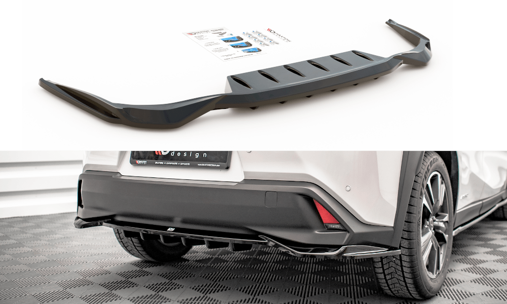 Maxton Design Central Rear Splitter (With Vertical Bars) Lexus Ux Mk1