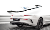 Maxton Design Central Rear Splitter (With Vertical Bars) Mercedes-AMG C 63AMG Coupe C205 Facelift