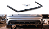 Maxton Design Central Rear Splitter (With Vertical Bars) Mercedes-Benz E63 AMG Sedan W212 Facelift