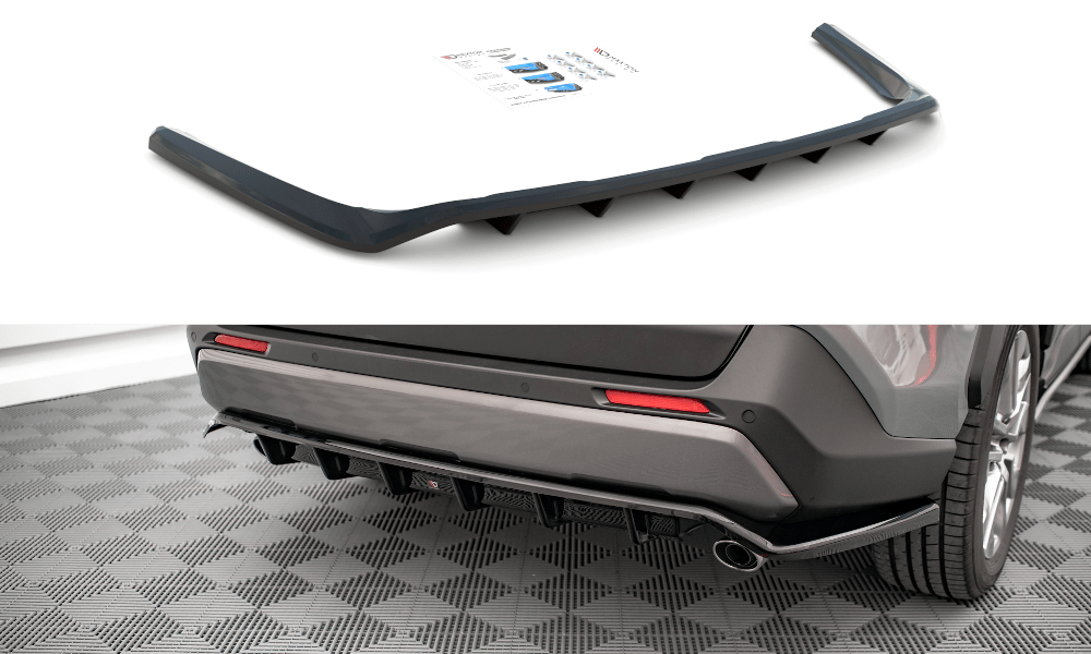 Maxton Design Central Rear Splitter (With Vertical Bars) Toyota Rav4 MK5
