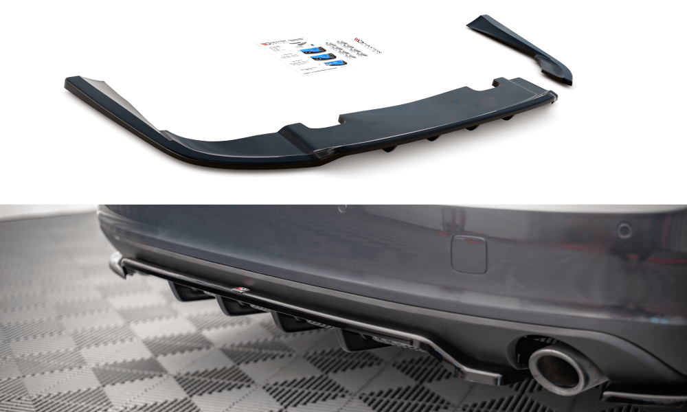 Maxton Design Central Rear Splitter (With Vertical Bars) Volvo V90 Mk2