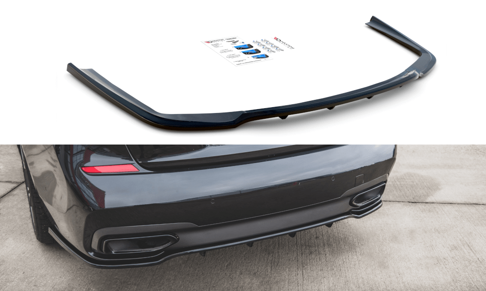 Maxton Design Central Rear Splitter (With Vertical Bars) For BMW 7 M-Package G11