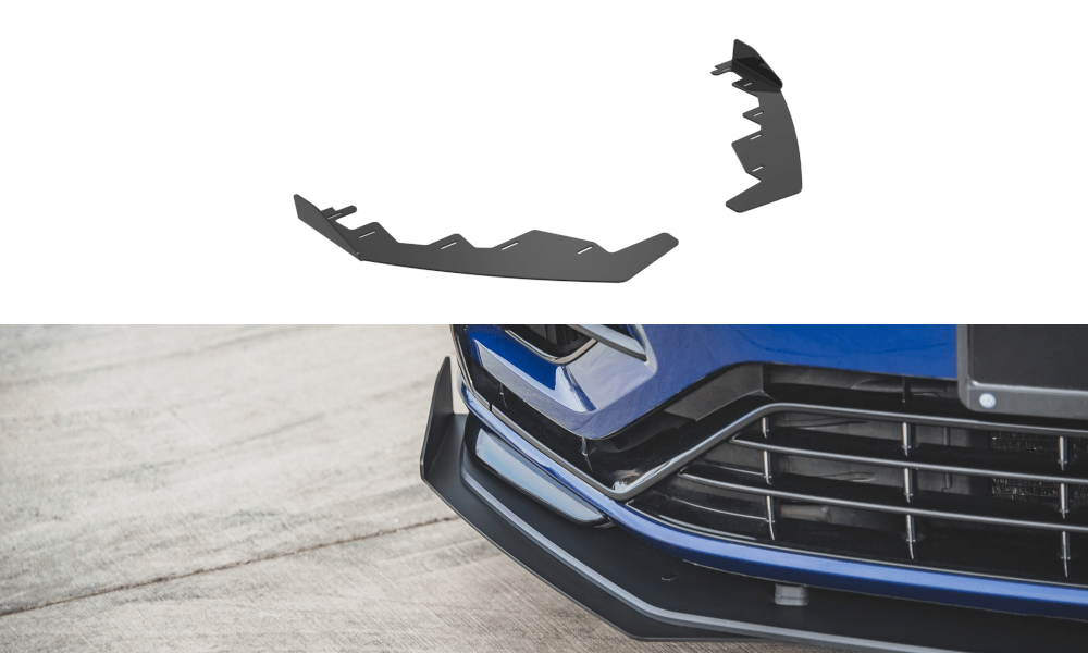 Maxton Design Front Splitter Flaps VW Golf 7 R / R-Line Facelift