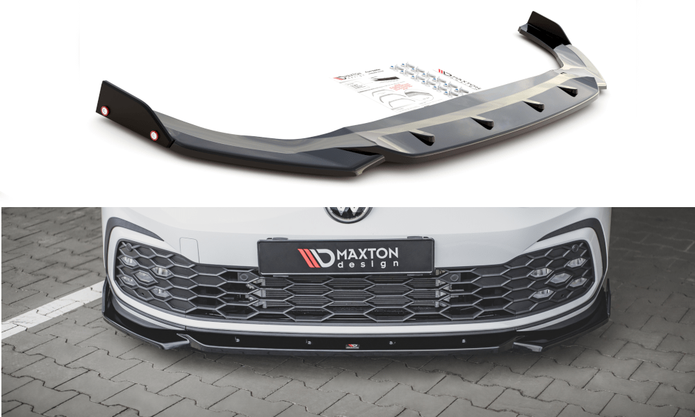 Maxton Design Front Splitter + Flaps V.2 Volkswagen Golf Mk8 GTi / R-Line