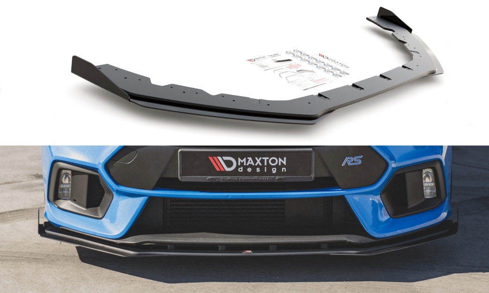 Maxton Design Racing Durability Front Splitter + Flaps Ford Focus RS MK3