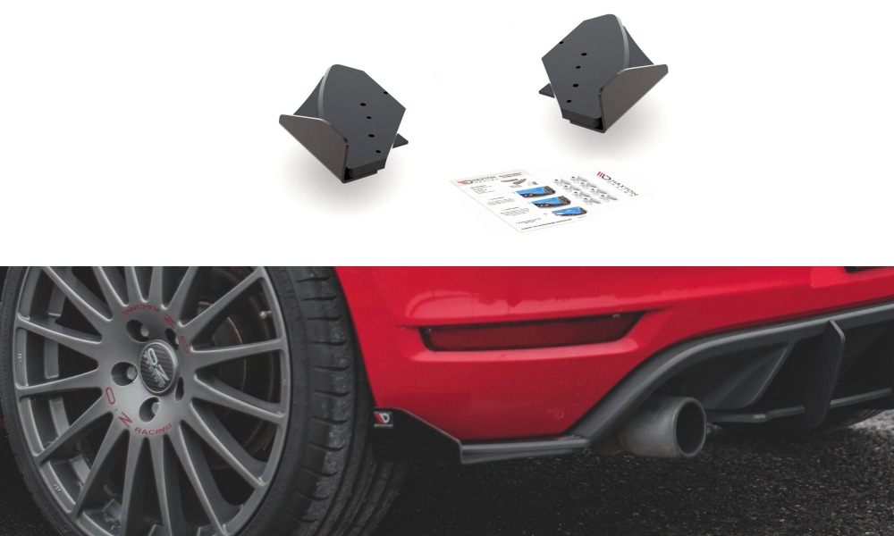 Maxton Design Racing Durability Rear Side Splitters + Flaps Volkswagen Golf GTi Mk6