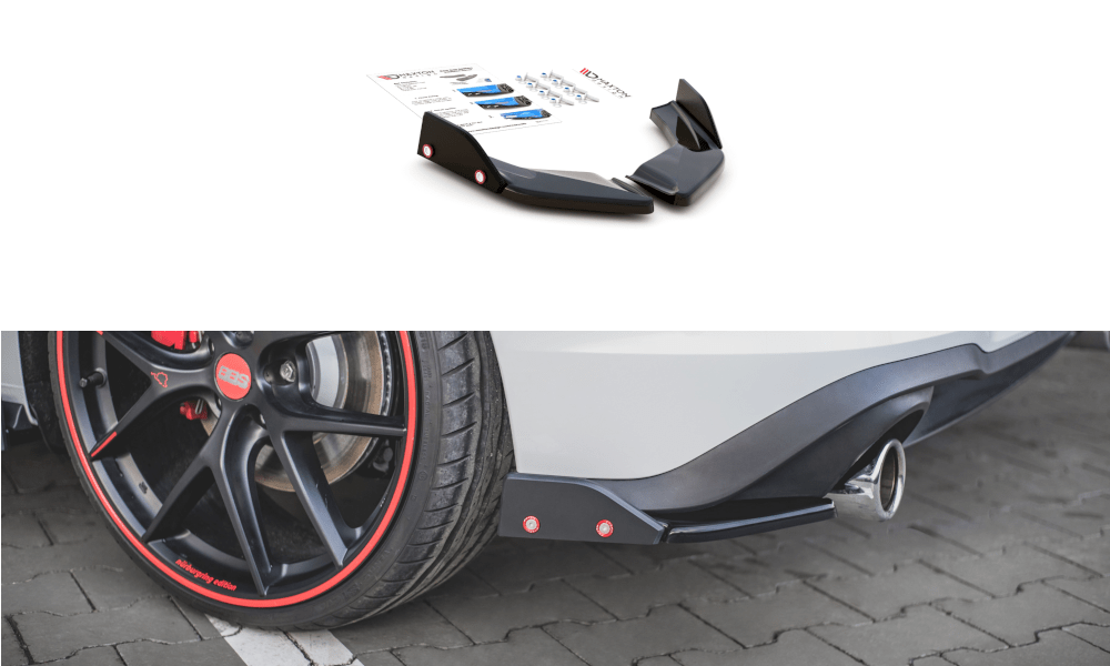 Maxton Design Rear Side Splitters + Flaps V.2 Volkswagen Golf Mk8 GTi