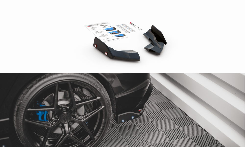 Maxton Design Rear Side Splitters + Flaps V.2 - VW Golf R Mk8