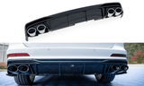 Maxton Design Rear Valance + Exhaust Ends Imitation Audi A6 C8 S-Line