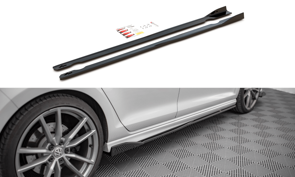 Maxton Design Side Skirts Diffusers V.2 VW Golf R Mk7