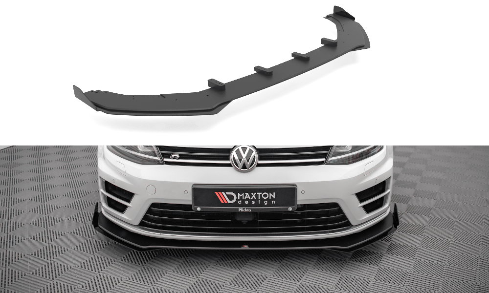 Maxton Design Street Pro Front Splitter V.1 + Flaps VW Golf R Mk7