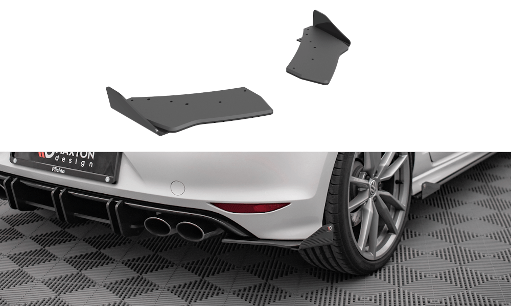 Maxton Design Street Pro Rear Side Splitters + Flaps VW Golf R Mk7