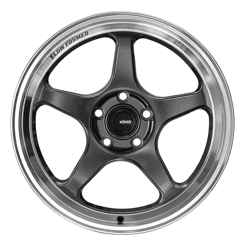 Konig Hyperspec 18" 5x114.3 Anthracite Metallic w/ Mirror Machined Lip