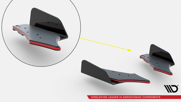 Maxton Design Street Pro Rear Side Splitters + Flaps Toyota GR Corolla MK12