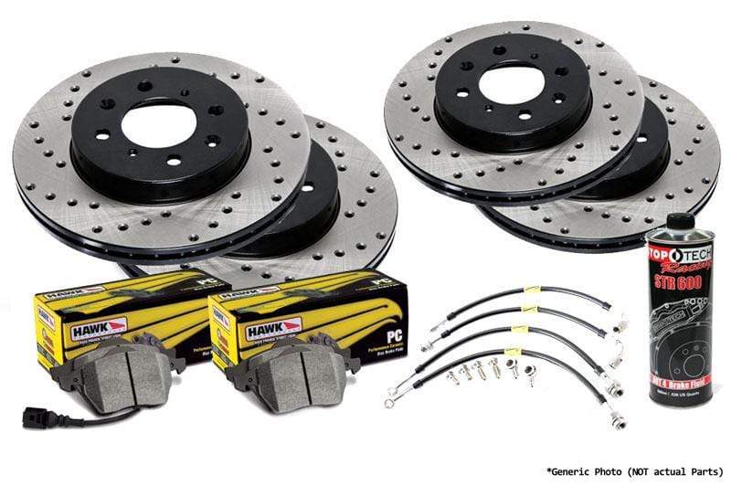 Stoptech Cross Drilled Rotor Kit with Pads | (288 | 260mm) (NLA)