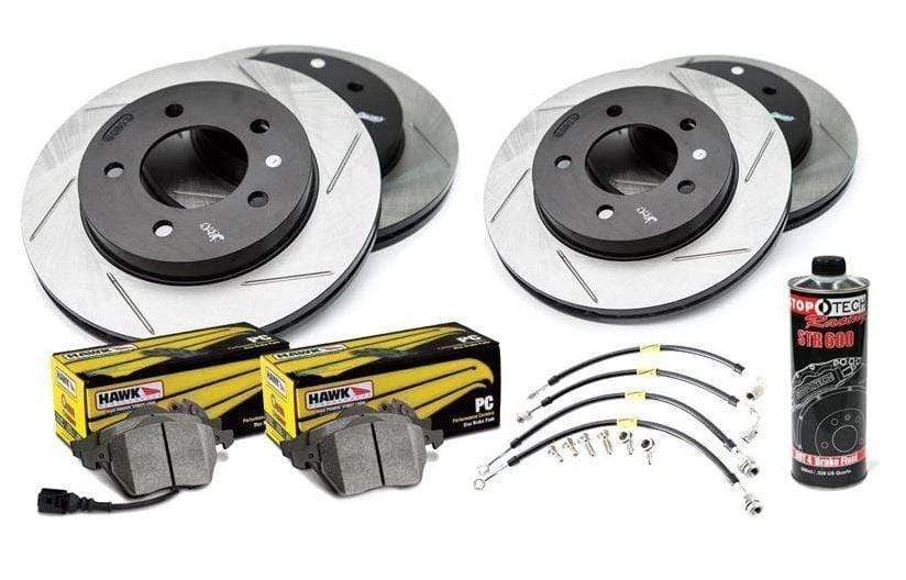 Stoptech Slotted Rotor Kit with Pads | B5 Audi A4 1.8T FWD (NLA)