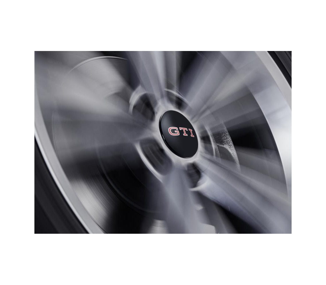 Dynamic Floating Center Caps "GTI Logo" (66mm) - VW / Golf / GTI / R / & More