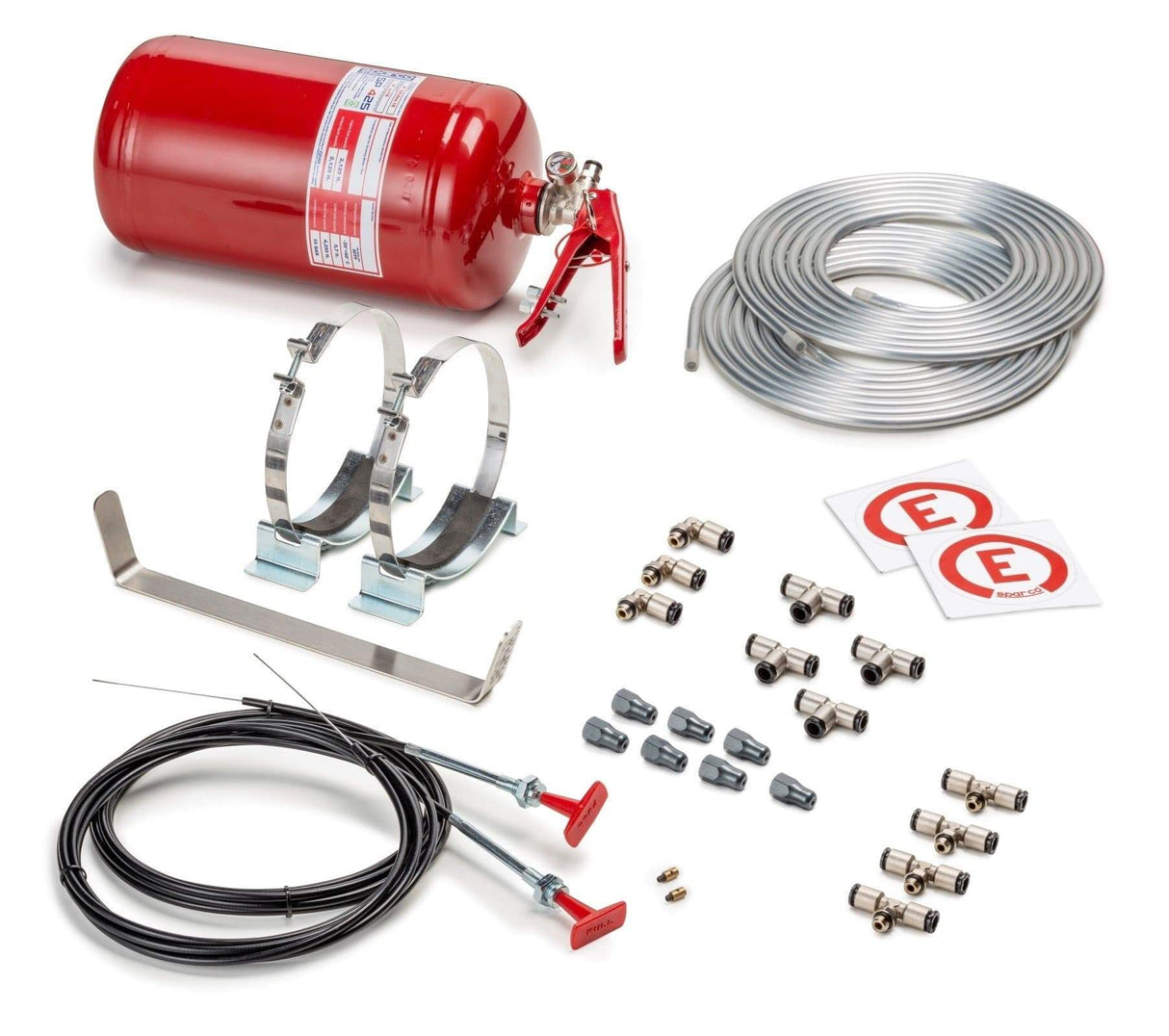 Sparco 4.25 Liter Mechanical Steel Extinguisher System (FIA Approved)