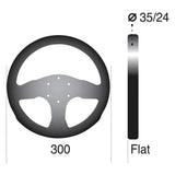 Sparco 300 Steering Wheel Suede Black