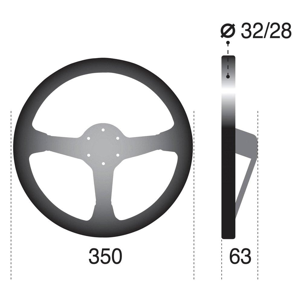 Sparco 345 Steering Wheel Leather Black