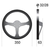 Sparco 345 Steering Wheel Leather Black