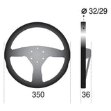 Sparco 375 Steering Wheel Suede Black