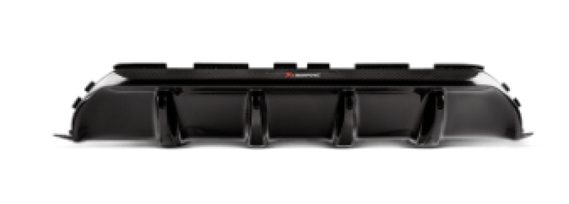 Akrapovic Rear Carbon Fiber Diffuser (w/ Red/White Akrapovic Logo) - BMW / F90 / M5