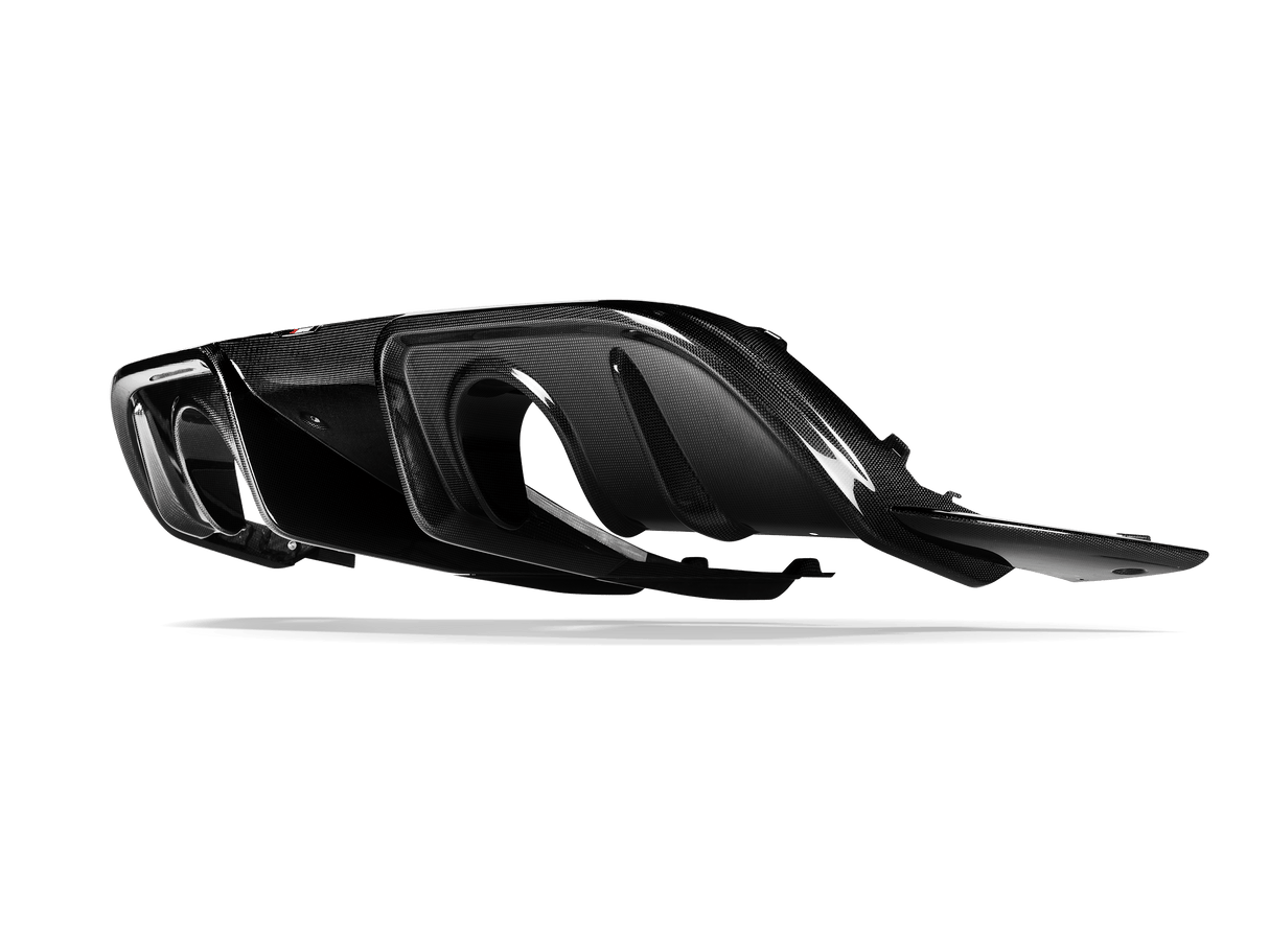Akrapovic 2022+ Porsche 718 Cayman GT4 RS Rear Carbon Fiber Diffuser - High Gloss