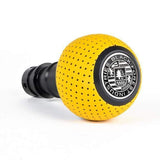 BFI GS2 Heavy Weight Shift Knob - Giallo Taurus Yellow Air Leather - Black Anodized (Audi R8 - M8x1.25)
