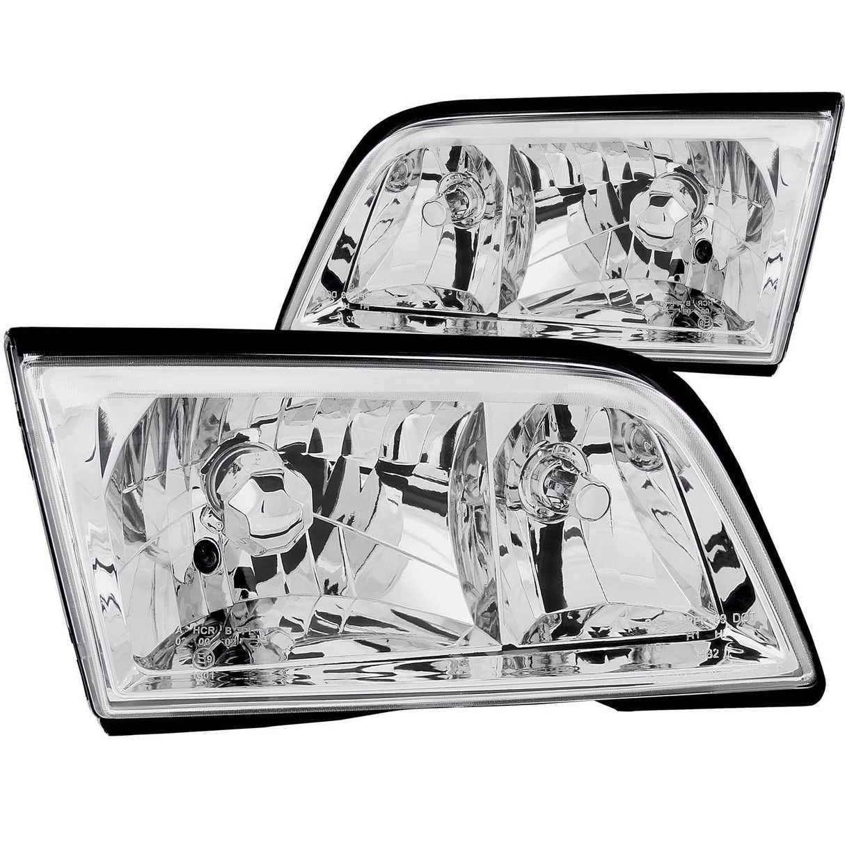ANZO Crystal Headlights (Chrome) - Mercedes Benze / W202 / C Class / 1994-2000