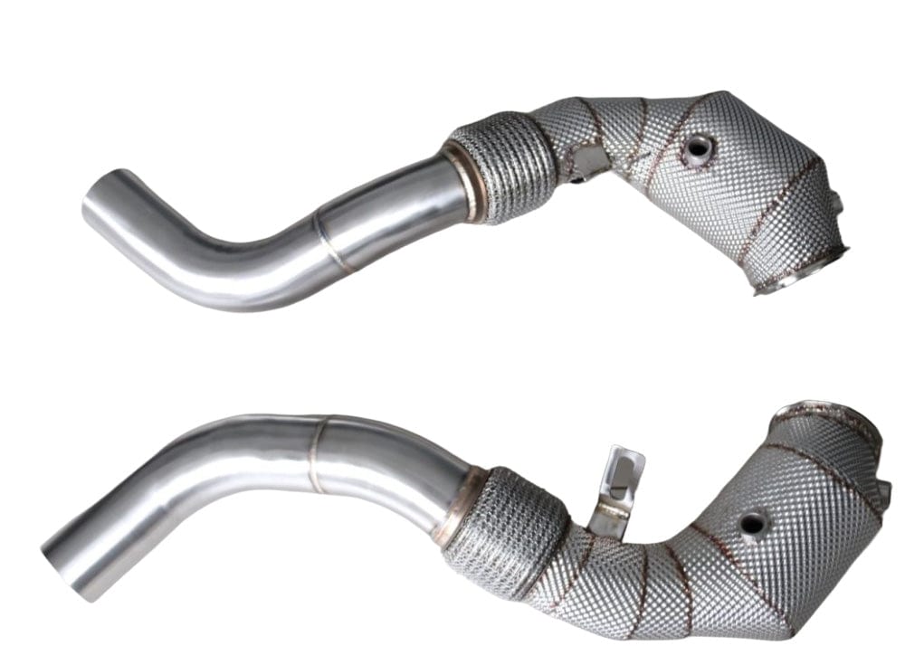 Racing Dynamics Catted Downpipes w/HS - BMW / F85 / F86 / X5M / X6M