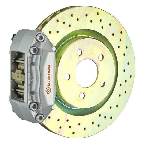 Brembo GT Systems 323x28 1-Piece 4-Piston Silver Drilled Front