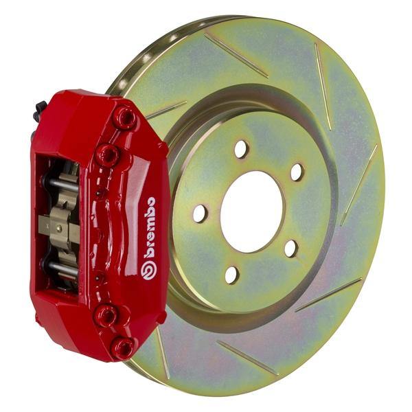 Brembo GT Systems 330x28 1-Piece 4-Piston Red Slotted Front
