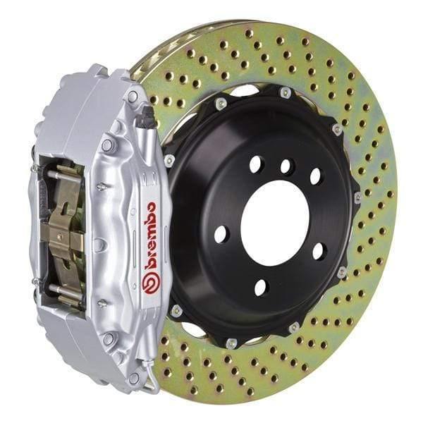 Brembo GT Systems 332x32 2-Piece 4-Piston Silver Drilled Front