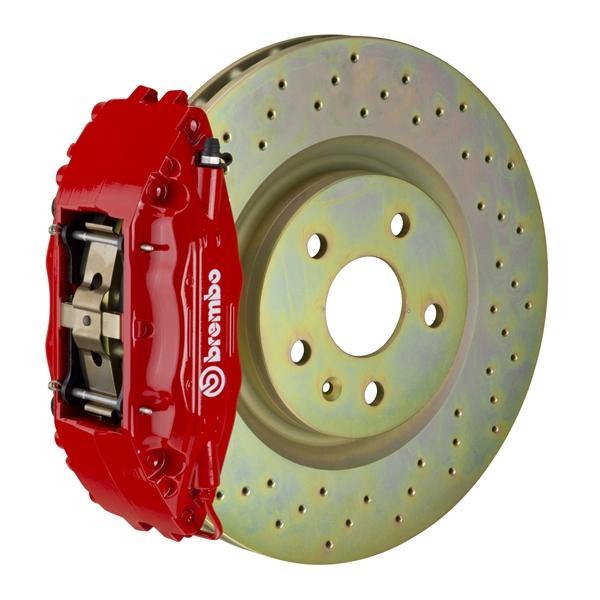 Brembo GT Systems 332x32 1-Piece 4-Piston Red Drilled Front