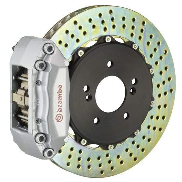 Brembo GT Systems 328x28 2-Piece 4-Piston Silver Drilled Front