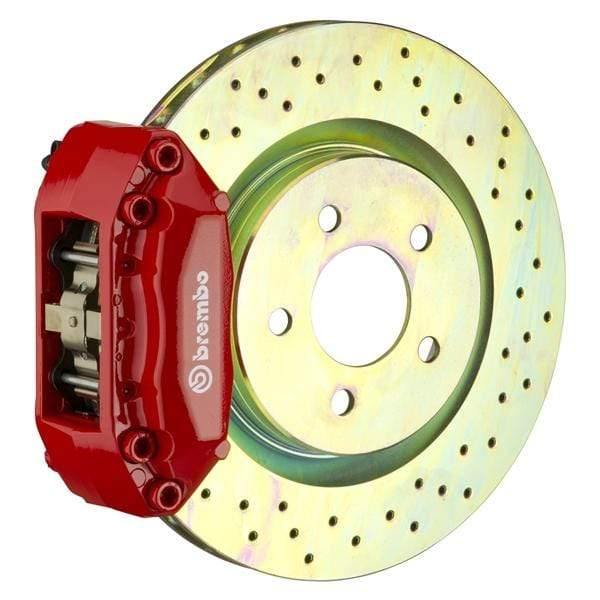 Brembo GT Systems 320x28 1-Piece 4-Piston Red Drilled Front