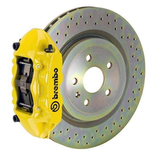 Brembo GT Systems 323x28 1-Piece 4-Piston Yellow Drilled Front