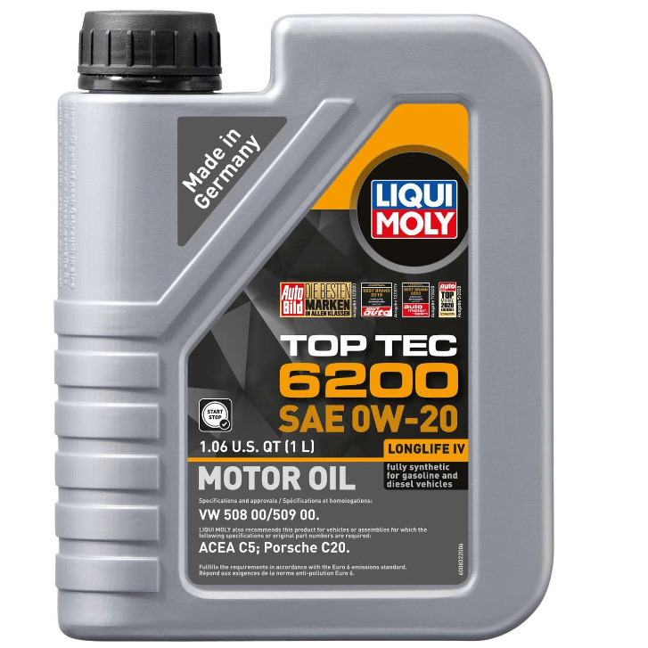 Liqui Moly TOP TEC 6200 0w-20 (1L) - VW/Audi 2018+ 2.0T Gen3B / 1.4T / 2.9T / 3.0T