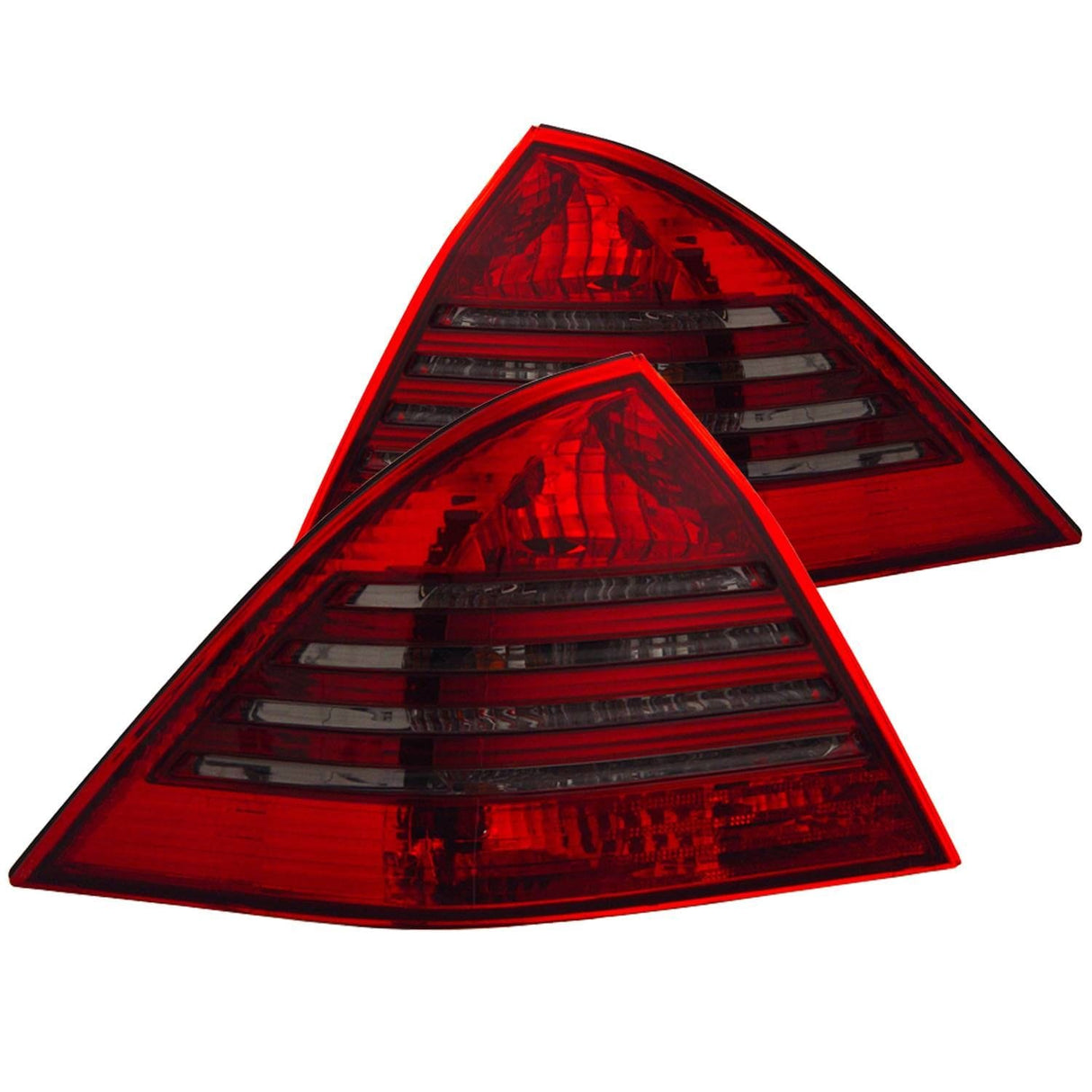 ANZO 2001-2004 Mercedes Benz C Class W203 Taillights Red/Smoke