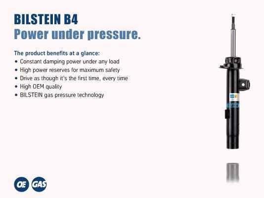 BILSTEIN B4 46MM MONOTUBE SHOCK ABSORBER - POSITION: REAR - QUANTITY: 2