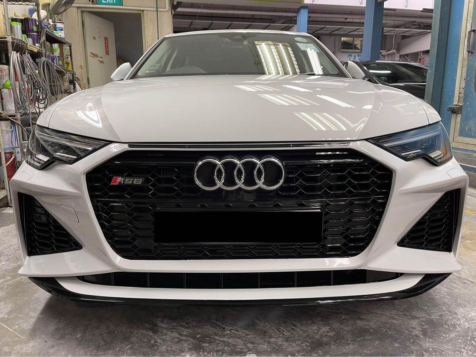 Audi RS6 Style Honeycomb Front Grille | (2019-2021) C8 A6/S6
