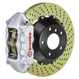 Brembo GT Systems 345x28 2-Piece 4-Piston Silver Drilled Rear